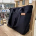 Black canvas tote bag for women, large capacity shoulder bag for commuting, school and daily use. - Standard Edition / Black