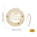 Wooden Christmas wreath hanging sign DIY unfinished wood slice holiday door decoration 24cm - Christmas Wreath Bell Style (A) / 1 Piece/Pack