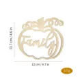 Decorazione da tavola in legno zucca intagliata famiglia festa del Ringraziamento segnaposto 12cm - Stile Zucca-Family (A)