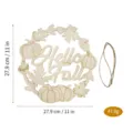 Wooden Fall Wreath Hanging Plaque with Pumpkin Maple Leaf DIY Autumn Door Decor - Hello Fall Style (F) / 1 Piece Pack
