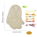 Halloween DIY houten kruissteek borduurset voor kinderen, spookvorm met kleurrijke garen. - Geest Stijl Kit D / 1-delige verpakking