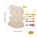 Kit de costura de punto de cruz de madera DIY para niños con tabla de fantasma hilos - Estilo de Fantasma Kit E / Paquete de 1 pieza