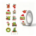 Weihnachtssticker Rolle 500 Stueck Feiertag Siegel Etiketten Geschenk Dekoration Aufkleber - Feiertagsgrüße Stil (D) / 500 Stück/Packung / Buchstabe D
