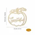 Decorazione da tavola zucca Ringraziamento in legno con scritta grata articolo 12cm - Stile Zucca-Grateful (D)