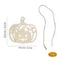 Colgante de calabaza de Halloween de madera con cuerda, decoración colgante DIY virgen. - Estilo E / Paquete de 1 Pieza
