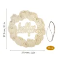 Wooden pumpkin wreath door hanging sign autumn Halloween DIY home decor decoration. - Pumpkin Wreath Style (I) / 1 Piece Pack