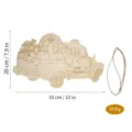 Unfinished wooden Thanksgiving truck hanging sign with turkey and pumpkins, DIY door decor. - Thanksgiving Truck Style (T) / 1 Piece Pack