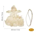 Wooden Thanksgiving scarecrow hanging sign DIY craft with rope for autumn door decor. - Pumpkin Scarecrow Style (W) / 1 Piece Pack
