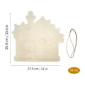 Unfinished wooden gingerbread house Christmas door hanging sign with rope, DIY wood slice decor - Christmas Gingerbread House Style (X) / 1 Piece Pack