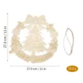 Wooden Christmas wreath hanging sign with tree and bird design for holiday door DIY decor item. - Christmas Tree Wreath Style (Y) / 1 Piece Pack