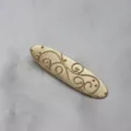 Barrette à cheveux dorée style vintage en métal avec design de motif en relief élégant. - Pinces à cheveux bec de canard / Or