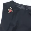 Antike Kristall Krabbe Brosche mit roten Strasssteinen, elegante Retro Legierung Schmuck Zubehör. - Standard