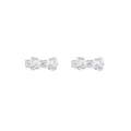 Pinces à cheveux nœud papillon en cristal, pinces bec de canard en argent élégantes. - Lot de 2
