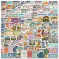 115 Pcs Divertidos Pegatinas Jubilación Impermeables Vinilo DIY para Maleta Portátil - 115 Piezas