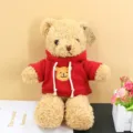 Cute plush teddy bear toy wearing red hoodie soft stuffed animal doll birthday gift kids - 30 cm / Red Hoodie Style