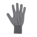 Gray nylon work gloves with white dotted palm non-slip safety driving gloves pair - 13-Gauge Dispensing Style / 6 Pairs/Pack / Gray