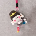 Yungang Grottoes cultural creative plush doll keychain cute cartoon backpack pendant accessory - Flying Goddess Buddha [Lanyard + Peace and Joy]