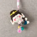 Yungang Grottoes plush pendant cute Chinese style Buddha doll accessory bag charm gift - Flying Goddess Buddha [Lanyard + Joy]