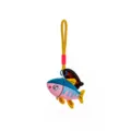 Funny cartoon fish plush bag pendant cute keychain decompression toy gift for bags - Zacco Platypus