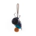 Cute insect plush keychain, fluffy cartoon bug bag charm, soft stuffed toy accessory for keys and backpacks. - Dung Beetle