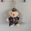 Cute military camo teddy bear plush keychain, police uniform doll pendant backpack accessory - Armed Police Bear Pendant
