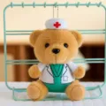 Cute nurse bear plush doll keychain pendant, soft cartoon doctor toy for bag decoration. - Doctor Bear