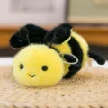 Süßer Plüsch Biene Schlüsselanhänger flauschige Insekten Puppe Taschenanhänger gelb schwarz - Biene