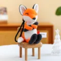 Cute fox plush keychain soft animal pendant cartoon stuffed toy bag accessory for kids - Fox