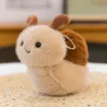 Cute plush snail keychain, soft stuffed insect doll bag pendant, fluffy cartoon toy gift. - Snail