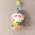 Yungang Grottoes Buddha plush pendant, cute Guochao style toy hanging ornament for gifts. - Pumpkin Buddha [Nude]