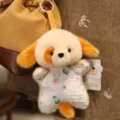 Cute fluffy puppy plush toy pendant soft animal doll bag charm cute keychain decor - Dog