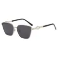 Lunettes de soleil polarisées pour homme avec monture métal, protection UV pour conduire. - Monture Argentée Verre Gris