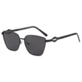 Lunettes de soleil polarisées pour hommes, monture en métal, protection UV pour conduite. - Monture Noire Verres Noir Gris