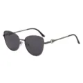 Lunettes de soleil polarisées pour hommes et femmes, monture métal haut de gamme UV400. - Monture Gris Fusil Verres Gris Noir