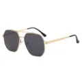 Men's Polarized Octagonal Sunglasses UV Protection HD Driving Sun Glasses Metal - Gold Frame Black Gray Lens