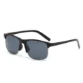 Lunettes de soleil polarisées demi-cadre élégantes pour conduite et cyclisme en plein air. - Monture Noir Brillant Verre Gris