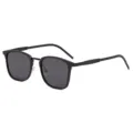 Lunettes de soleil polarisées classiques homme femme monture métal UV400 pour la conduite. - Monture Noire Verres Noir Gris