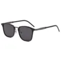 Lunettes de soleil polarisées homme femme, monture métal protection UV conduite. - Monture Gris Fusil Verres Gris Noir