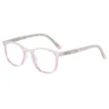 Lunettes anti lumiere bleue transparentes pour enfants et ecran ordinateur unisexes - Monture Rose Transparente Branche Grise Rose