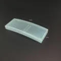 Transparente Kunststoff Brillendose Aufbewahrungsbox Deckel und Boden 14,6x5,4cm Detailansicht - Clip-on Brillenetui (Hart)