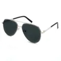 Lunettes de soleil aviateur en metal classique pour hommes, polarisees peche et conduite. - Monture Argentée Verre Gris