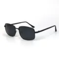 Gafas de sol polarizadas negras vista detallada, montura de metal, protección UV outdoor - Montura Negra Lentes Gris Negro