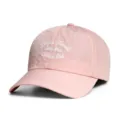 Rosa schnelltrocknende Baseballkappe mit weißer Stickerei, leichte Outdoor-Sportmütze. - Verstellbar / Hellrosa
