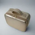 Gouden metallische cosmetische tas draagbare make-up organizer reis etui stijlvol - 26x23x11cm / Glanzend Goud