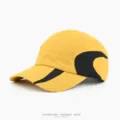 Farbblock schnelltrocknende Baseballkappe für Outdoor-Sport, atmungsaktiver Sonnenhut. - Verstellbar / Gelb