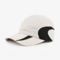 Berretto da baseball ad asciugatura rapida bicolore, cappello sportivo traspirante bianco e nero. - Regolabile / Bianco avorio