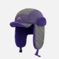 Bonnet trappeur d'hiver chaud en polaire pour homme et femme, cache-oreilles coupe-vent colorblock. - Taille Unique (56-60cm) / Gris Violet Mélangé