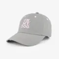 Graue, schnell trocknende Baseballcap mit rosa Stickerei, ideal für Sommer und Frühling. - Verstellbar / Grau