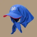 Blaue Sonnenschutzkappe mit Gesichtsbedeckung Nackenklappe Sommer Outdoor atmungsaktiver Hut - Verstellbar / Marineblau