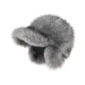 Winter dicke Kunstfell Ushanka Mütze für Damen und Herren, warme winddichte Ohrklappen Kappe - Einheitsgröße (56-60cm) / Grau